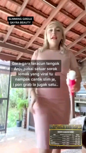 SLIMMING GIRDLE QAYRA BEAUTY| WAIST CLINCHER| SHAPEWEAR | BODYSHAPER SIZE M - DBL OVERSIZE