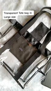 ZIA Transparent PVC Clear Travel Shoulder Bag Thick Plastic With Zipper