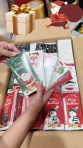 OPMN6_ STICKER_ 50 TEM/XẤP _❤️_Tem dán chữ " MERRY CHRISTMAS_ HAPPY NEW YEAR"  dán hộp quà _❤️_50 tem/ xấp size 13X6 cm