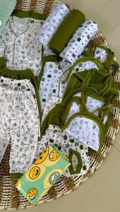 Paket Komplit Perlengkapan Bayi Baru Lahir Seri Hijau Olive SNI