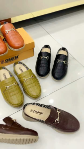 Sepatu wanita kulit papirut garut model Slip On Tutong