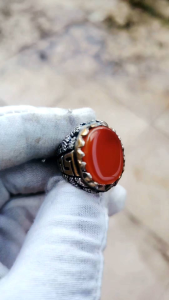 Akik Suleiman asli alpaka handmade Turki ring