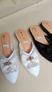 Sepatu Anak Perempuan Model Selop & Sandal Pesta Tali Hak 3cm Terbaru 2024