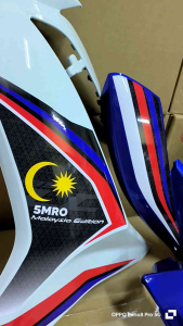 Cover set LCV8 LCFI Malaysia Edition 5MRO BIRU PUTIH siap Tampal