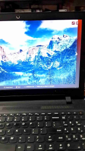 Notebook Lenovo Pentium n3710 ram 4gb harddisk 500gb จอ 15.6 นิ้ว แบตเตอรี่เก็บนาน ตำหนิจอ