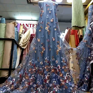 Tulle Multi Colour. Kain tulle bordir multi colour/ tulle garden/ gamis panca warna