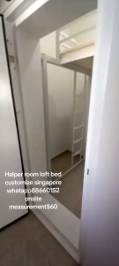 Loft bed customize singapore for helper room/bomb shelter/store room/unity/helpe room