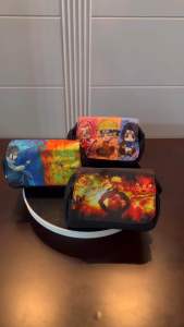 E18 Naruto anime cartoon multifunctional double-layer pencil case NARUTO student stationery storage box pencil case