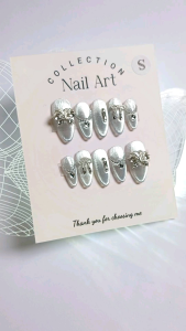Móng tay thiết kế Nail box mắt mèo bạc mã số AB25