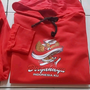 Sweater Hoodie Anak Motif Garuda Indonesia  Kemerdekaan 17 Agutus Merah Putih