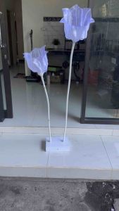 standing bunga lampu dekorasi pelaminan cabang 2 motif Bunga kuncup/lampu taman/lampu hias/lampu ruang tamu/lampu kamar