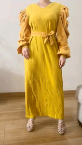 ECLAIRE 003 Dress Maksi Maxi Knit Puffy Basic Bohemia Classy Polos Pesta Kondangan Import oggii