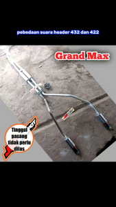 Grand Max knalpot tacing header 422 stereo suara kalem