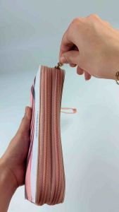 Forever Young Double Zipper Wallet With Lanyard faux-leather construction and a plaid print Big Compartment wallet Write to Product