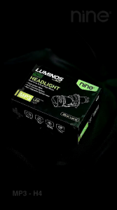 Lampu Utama Luminos LED H4 50W Mini Proyektor Biled Mini Laser Super Bright MP3