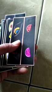 STIKER MATA STROBO MINIATUR BUS DAN TRUK BAHAN ANTI AIR