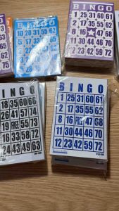 Bingo Cards (50 and 100 pieces) - 50 Bingo cards with numbers in 5x5 grids 100 Bingo cards with numbers in 5x5 grids packaged in plastic suitable for games and entertainment.