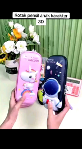 Abee At-1308 Kotak Pensil 3D Anak lucu cakep Kartun Stationery Kotak Pensil Alat Tulis Perlengkapan Sekolah