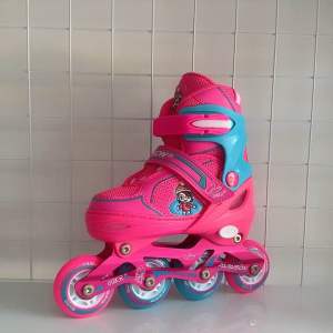 Giày Patin Papaison KID 3 Hồng Full 8 Bánh Sáng có nút TĂNG / GIẢM SIZE