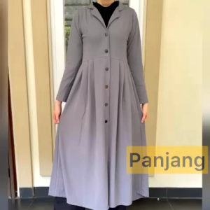 LYNFASHIONISTA - KARDIGAN WANITA MUSLIM KANCING HIDUP/OUTER PANJANG TEBAL MURAH/MANDA