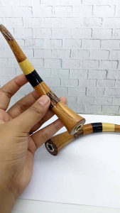 empu craft once pipa kayu kelor emas model terompet A498