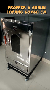 Proofer gas manual/Mesin Proofing Pengembang Roti/Bahan Stenliss/Loyang 60x40 cm