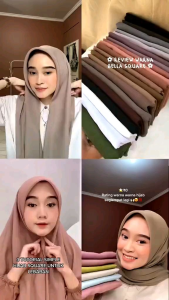 BELLA SQUARE VOLYCTTON UK 110 CM × 110 CM HIJAB / KERUDUNG SEGI EMPAT VOLLY CATTON
