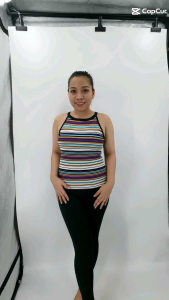 RM womens stripe halter knitted blouse#0660