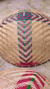 ฝาชีไม้ไผ่ ฝาชีครอบอาหาร ขนาดใหญ่ กว้าง 2225 นิ้ว คละสี