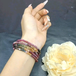 Q1014 Chuỗi 5v Tourmaline Đa Sắc Mix Màu Ombre Size Nhí ko kén mệnh - Phong Thuỷ TUDO