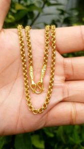 สร้อยคอ คู่ 1บาท ลายห่วง ทองเหลือง ยาว 18202224 นิ้ว รวม โปรโตคอล