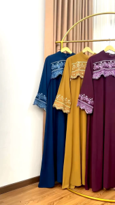 gamis terbaru lk fashion motif mewah kekinian 2025