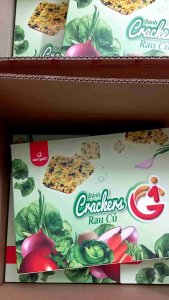 Thùng bánh 8 hộp Crackers Rau Củ 256g G1 - Bổ sung chất xơ vitamin D năng lượng cần thiết