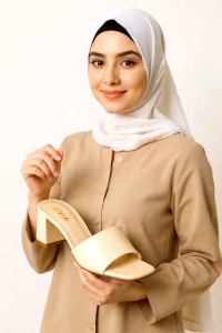 SANDAL MULES DENGAN HAK TAHU ( block heels)