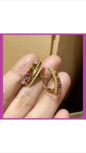 10k sd gold clip earing (electroplated)