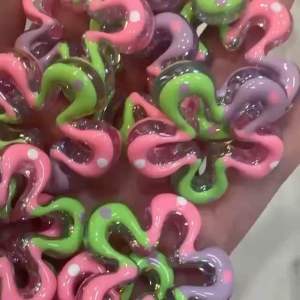 5 Charm Bông Mai Vẽ 2 Mặt Xinh Xắn Trang Trí Phụ Kiện Dây Treo Điện Thoại DIY