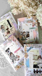 Fairy Lights Journal - READY STOCK/ art journaling/ scrapbook deco/ FLJ Paper Bundle Vol. 8 in a handmade flipbook
