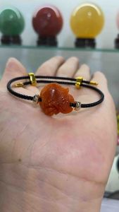 Vòng tay hồ ly 9 đuôi đá ngọc cẩm thạch huyết thiên nhiên may mắn tình duyên hạnh phúc
