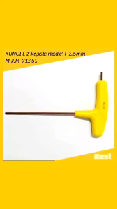 Kunci L Model T Ukuran 2.5mm Hexagon Screw Plate Hand / Alat bantu mekanik Mesin Jahit M.J.M-71350