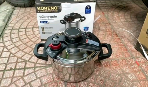 Nồi áp suất Koreno 5L6L8L đáy từ toàn thân Inox 304 nấu được trên bếp từ bếp ga bếp hồng ngoại
