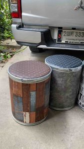 ถังกระดาษ เก้าอี้วินเทจ DIY ลายสวย ชัดเจน (ฝาไม้/เพิ่มลายที่ฝา)