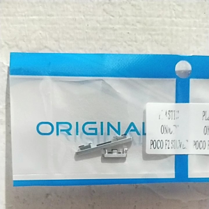 pernik tombol volume plus on off poco F2 silver button ruber