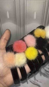 Pompom Velvet Choker Necklace Kalung Pita Bludru Liontin Pom Pom Warna Warni Handmade Fashion