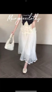 INT รวมแบบกระโปรงยาวเกาหลี ผ้าเกาหลี   หวานเจี๊ยบ  ดีไซน์คุณหนูคาเฟ่  งานนำเข้า ขอบเอวเป็นยางยืดรอบตัว Freesize : เอวเริ่ม 24-36 นิ้ว สะโพก 46 นิ้ว ยาว34-37”