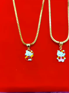 KALUNG ANAK LIONTIN PERAK 925 ASLI LAPIS EMAS
