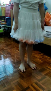 Ready Stocks 90-150cm Rainbow Icecream Good Quality Fluffy Soft Chiffon Mesh Ballet Princess Tutu Skirt dress 篷篷裙