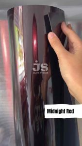 [ ROLL ] PREMIUM Sticker Hitam Lembayung Merah PET / Skotlet Moonlight Red / Stiker Midnight Red Premium