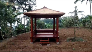 HARGA GAZEBO TAMAN 2023 KAYU MAHONI ATAP SIRAP KAYU ULIN
