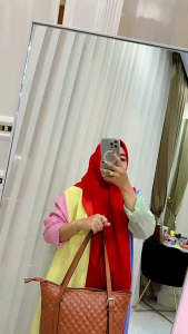 Tas bahu wanita kulit papirut garut model Totebag size M Besar