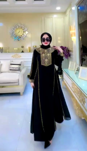 GAMIS ABAYA TURKEY BORDIR CORNETTO GOLD